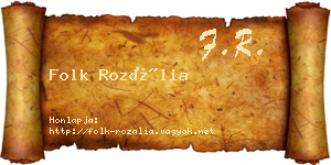 Folk Rozália névjegykártya
