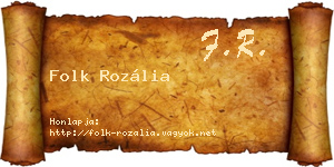 Folk Rozália névjegykártya