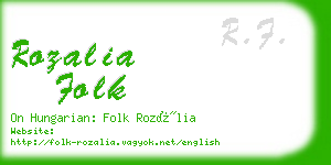 rozalia folk business card